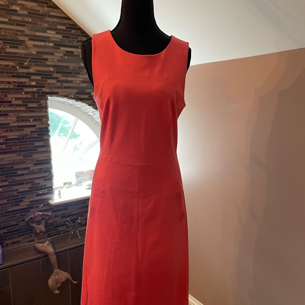 Banana Republic Red Sleeveless Sheath Dress